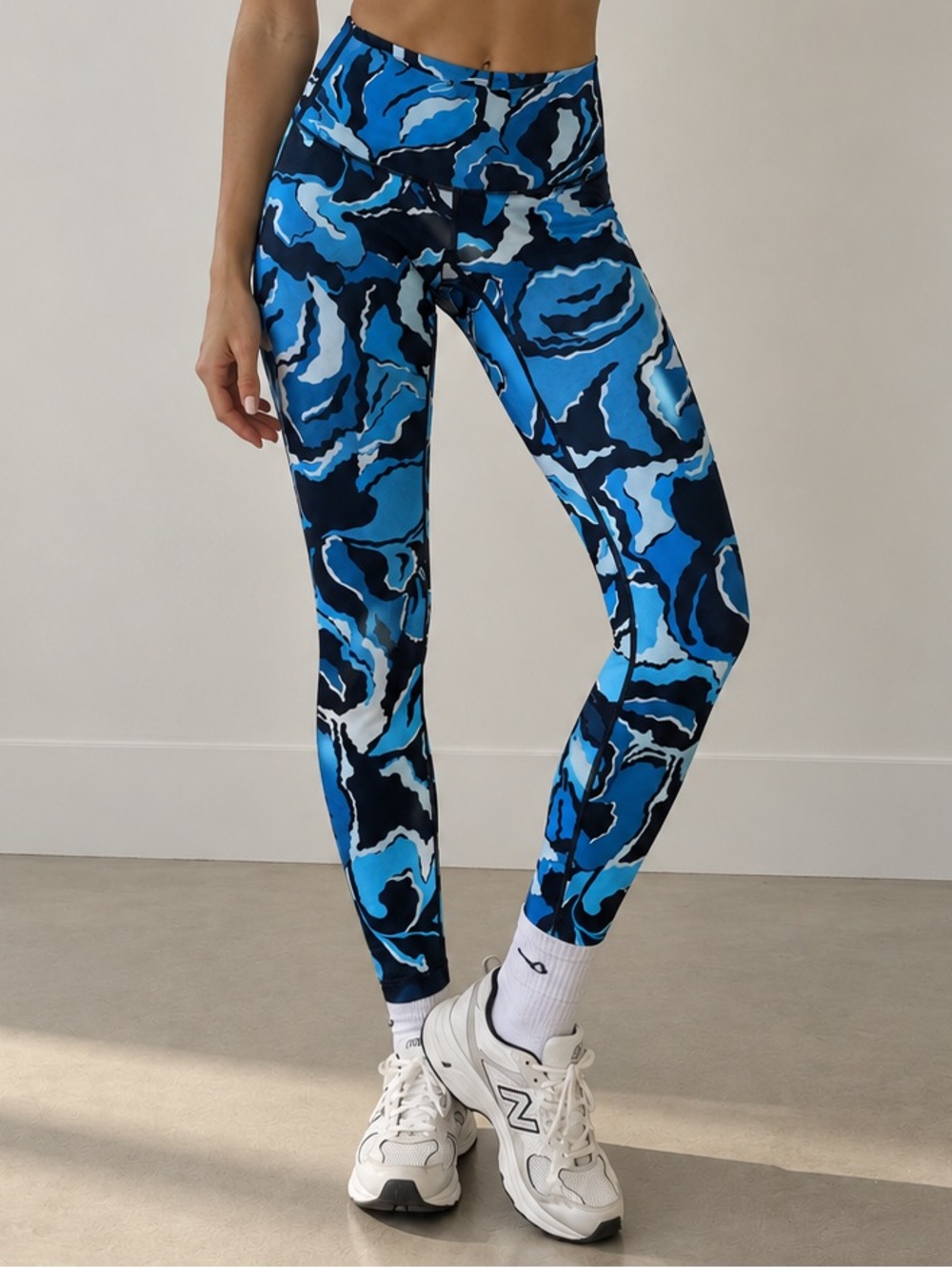 lululemon athletica Blue & Black Swirl High-Rise Leggings